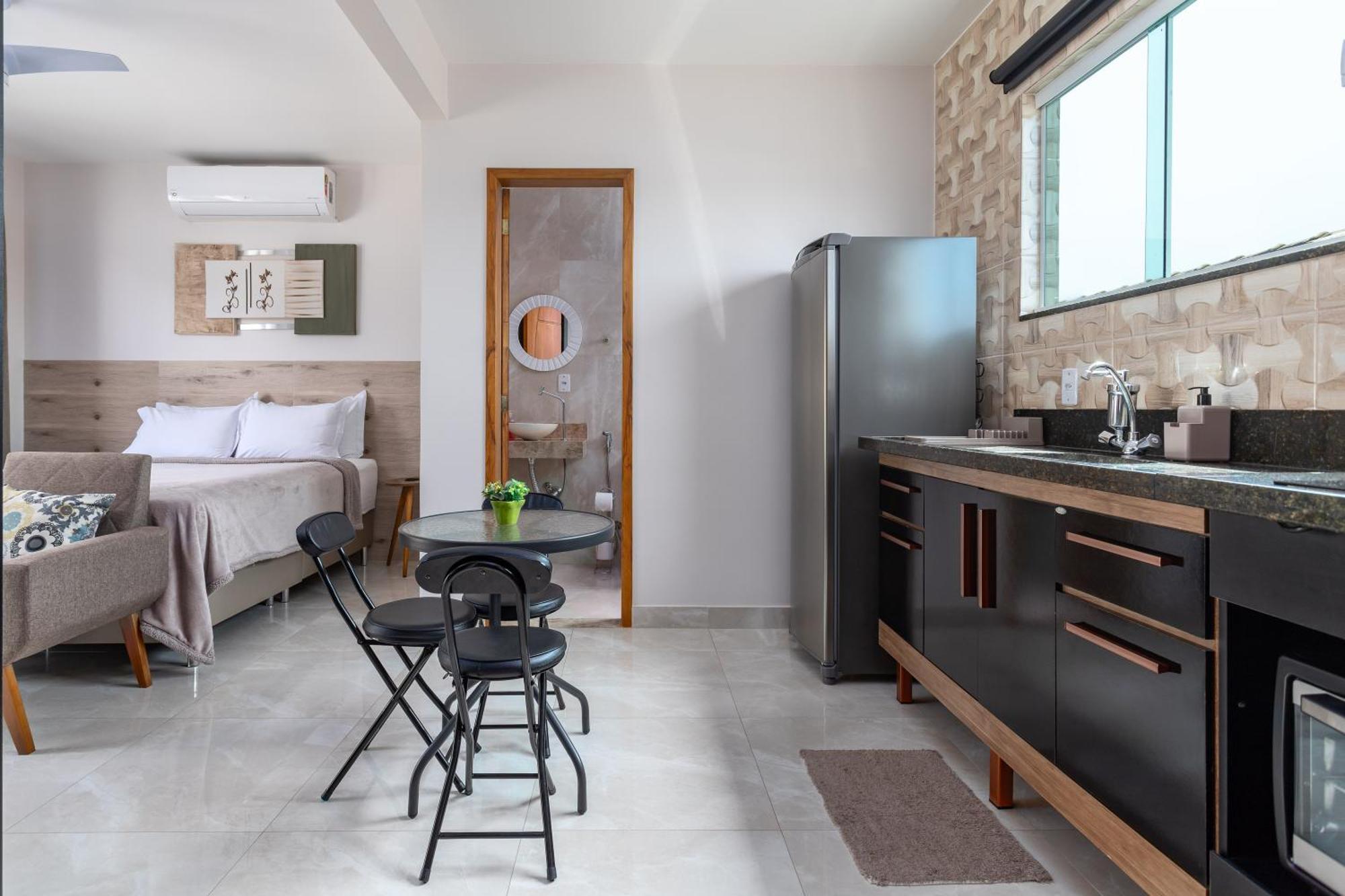 Studio Apto Com Varanda Garagem Tv Smart Wi-Fi Marica Bagian luar foto